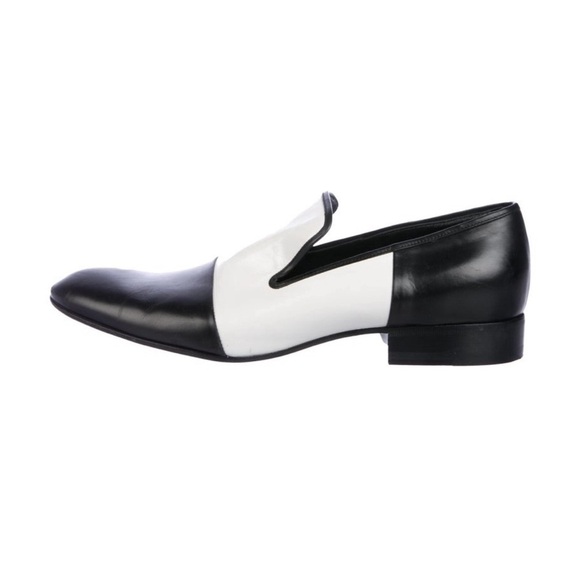 CELINE Vintage Phoebe Philo Era Black and White Loafers Size 10 - Picture 2 of 5